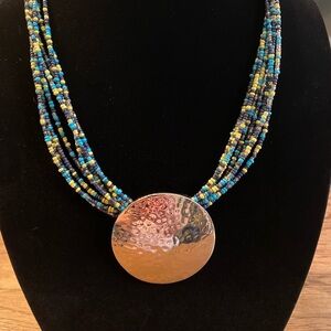 Chico’s Silver and Beads Necklace